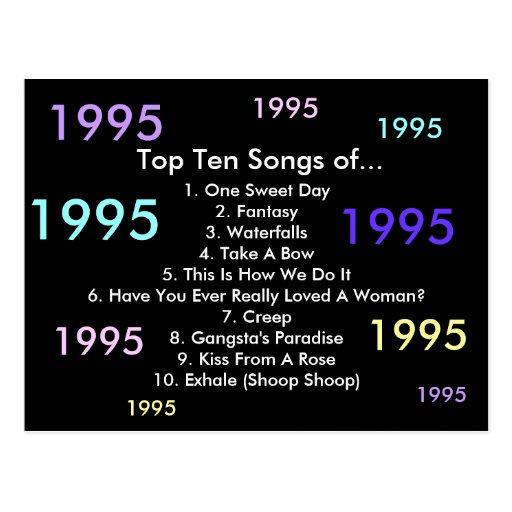 1995-songs-postcard-zazzle