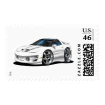 1998 -02 Firebird Trans Am White Car Postage Stamps