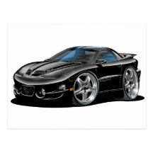 1998-02 Trans Am Black Car Postcard