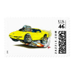 1998-2004 Corvette Yellow Car Stamp