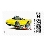 1998-2004 Corvette Yellow Convertible Postage Stamp