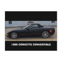 1999 CORVETTE CONVERTIBLE SIDE VIEW postcards