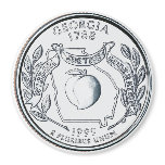 1999 Georgia State Quarter magnet