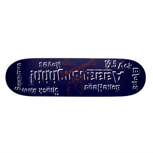 19.5 Ack Blops-BoneHead!-Shack Bleep Squadron Skateboard