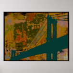 $19.95 Dancing Bridge  Print Poster