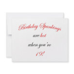 19 Birthday Spanking Custom Invite