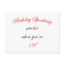 19 Birthday Spanking Post Card