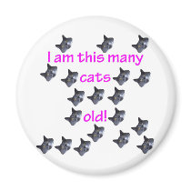 19 Cat Heads Old Fridge Magnets