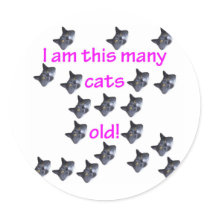 19 Cat Heads Old Stickers