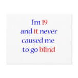 19 never gone blind postcards