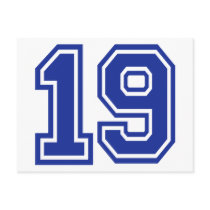 19 - nineteen postcard