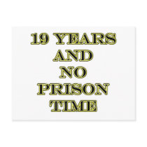 19 no prison time postcard