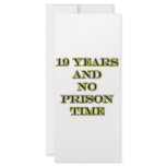19 no prison time full color rack card