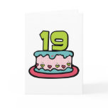 19 Year Old Birthday Cake Card