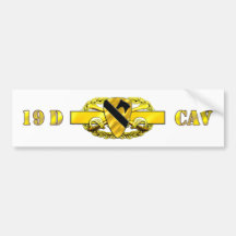 19D 1st Cavalry Division Bumper Sticker