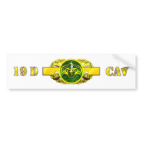 19D 3rd Armored Calvary Regiment Bumper Sticker