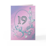 19th Birthday card with diamond stars