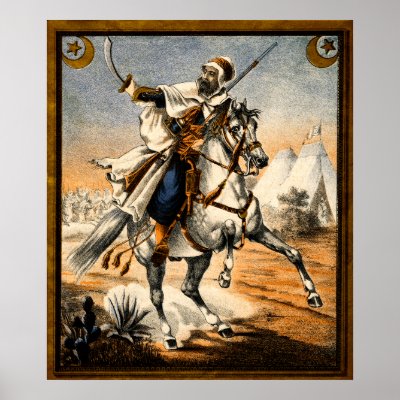 19th C. Arabian Warrior Poster by historicimage