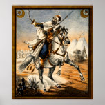 19th C. Arabian Warrior Poster