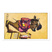 19th C. Bull in a China Shop Rectangular Sticker