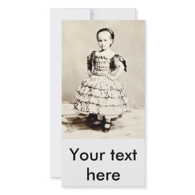 19th C. Defiant Little Girl Personalized Photo Card by historicimage