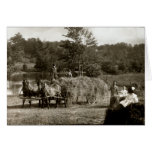 19th C. Farmers at Work Card