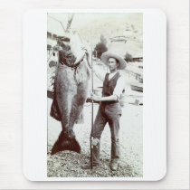 19th C. Fisherman and Goliath Grouper Mouse Pad