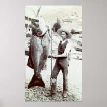 19th C. Fisherman and Goliath Grouper Poster