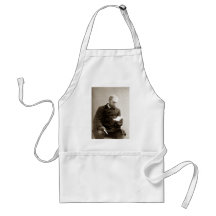 19th C. Gent reading a letter Apron