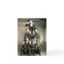 19th C. Human Pyramid Card