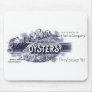 19th C. Oysters, blue Mouse Pad