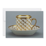 19th century coffee cup and saucer, Paris, France Custom Invitation