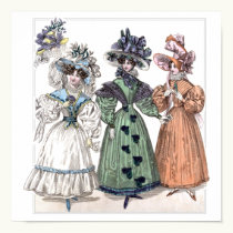 19th century fashion: walking dresses posters