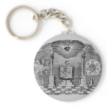19th Century Masonic Blockcut engraving Key Chains