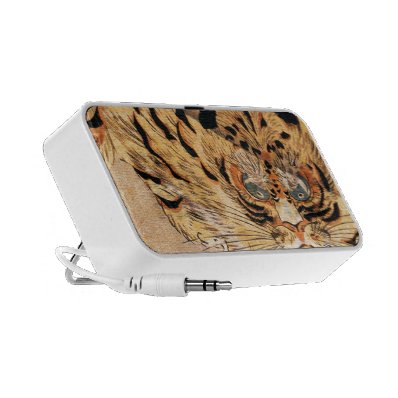 19th century painting of a tiger by Kuniyoshi Utag iPhone Speaker