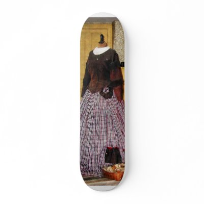 19th Century Plaid Dress Custom Skate Board by SusanSavad