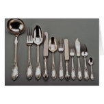19th century silver cutlery, Warsaw, Poland cards