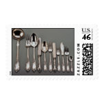 19th century silver cutlery, Warsaw, Poland postage
