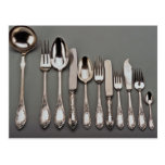 19th century silver cutlery, Warsaw, Poland Post Card