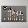 19th century silver cutlery, Warsaw, Poland Posters