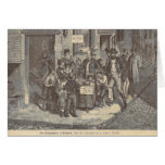 19th Century Street Dentist in New York - Antique Greeting Card