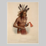 19th Century Warrior Chief Reprint Postcard postcards