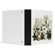 19th Century Wonderland-esque Woodcut Vinyl Binder