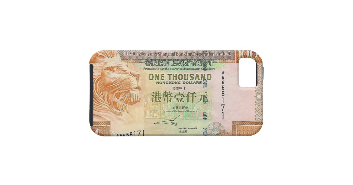 1,000 Hong Kong Dollar Bill iPhone 5 Case | Zazzle