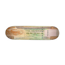 1,000 Hong Kong Dollar Bill Skateboard Mini