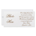 $1.05 Wedding Photo Thank You Card Picture Bridal photocard