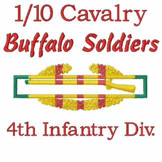 1/10th Cavalry 4th Inf. Div. CIB Embroidered Shirt