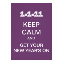 1-1-11 Custom New Year's Eve Party Invitation invitations