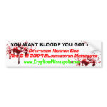 1, 1, 1, Crypticon Horror ConNov 6-8 2009 Bloom... Bumper Sticker