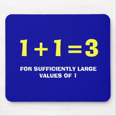 1+1=3 MOUSE PADS by Netmogul